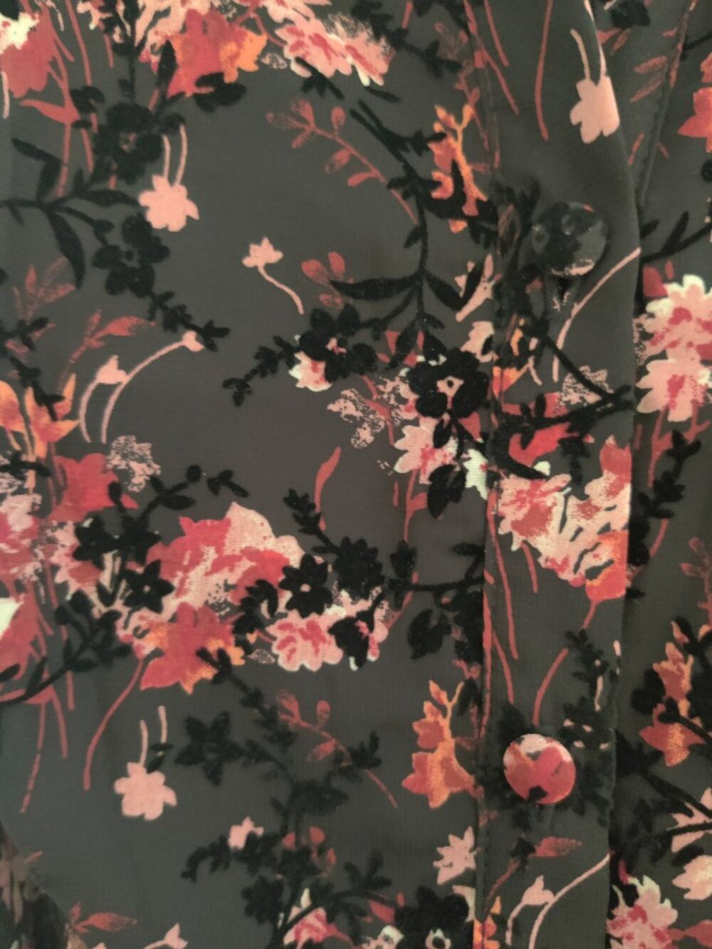 52seven Womens Short Sleeve Floral Shirt Dress - Size 6P - Picture 4 of 5